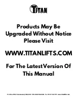 Preview for 2 page of Titan Lifts PREMIER HD2P-9KFP Installation, Operation & Maintenance Manual