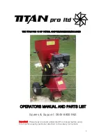 Titan Pro 15 HP Operators Manual And Parts Lists preview