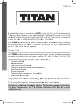 Preview for 2 page of Titan 5059340124346 Manual