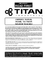 Предварительный просмотр 2 страницы Titan 7500M Owner'S Manual