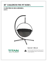 Предварительный просмотр 1 страницы Titan CLDNSTND30-30CLDRNBWL Operator'S Manual