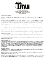 Preview for 4 page of Titan HD4P-12000 Installation, Operation & Maintenance Manual