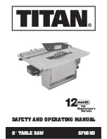 Preview for 1 page of Titan SF08N5 Safety And Operating Manual