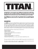 Preview for 2 page of Titan SF08N5 Safety And Operating Manual