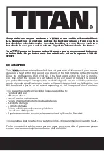 Preview for 2 page of Titan SF1022 Safety And Operating Manual