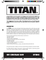 Предварительный просмотр 3 страницы Titan SF2841 Safety And Operating Manual