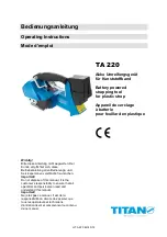 Titan TA 220 Operating Instructions Manual preview