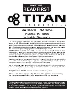 Предварительный просмотр 2 страницы Titan TG 3800 Owner'S Manual