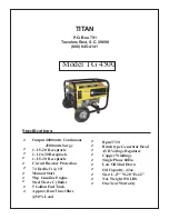 Preview for 14 page of Titan TG 4500 Owner'S Manual