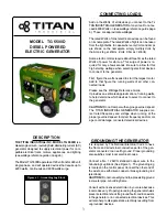 Preview for 3 page of Titan TG 5500D Owner'S Manual