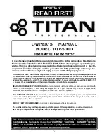 Preview for 2 page of Titan TG 6500D Owner'S Manual