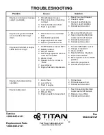 Preview for 5 page of Titan TG 8500M Owner'S Manual