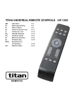 Titan TITAN UR 1200 - DEVICE BRAND CODE LIST Instructions Manual preview