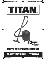 Предварительный просмотр 1 страницы Titan TTB059VAC Safety And Operating Manual