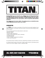 Preview for 3 page of Titan TTB059VAC Safety And Operating Manual