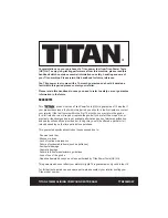 Предварительный просмотр 2 страницы Titan TTB236MSW Safety And Operating Manual