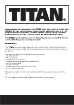 Preview for 2 page of Titan TTB277SDS Safety And Operating Manual