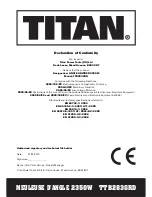 Предварительный просмотр 17 страницы Titan TTB283GRD Safety And Operating Manual