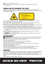 Preview for 7 page of Titan TTB287CSW Safety And Operating Manual