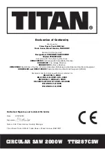 Preview for 17 page of Titan TTB287CSW Safety And Operating Manual