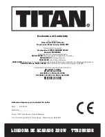 Предварительный просмотр 15 страницы Titan TTB288SDR Safety And Operating Manual