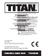 Предварительный просмотр 13 страницы Titan TTB290SDR Safety And Operating Manual