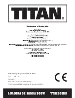 Предварительный просмотр 15 страницы Titan TTB290SDR Safety And Operating Manual