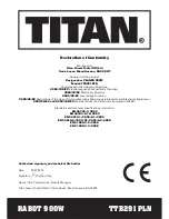 Предварительный просмотр 15 страницы Titan TTB291PLN Safety And Operating Manual