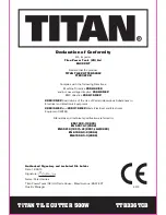 Preview for 19 page of Titan TTB336TCB Safety And Operating Manual