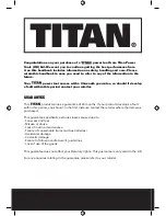 Предварительный просмотр 2 страницы Titan TTB426GDO Operating Manual