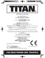 Предварительный просмотр 25 страницы Titan TTB427GTM Safety And Operating Manual