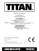 Предварительный просмотр 17 страницы Titan TTB507HTL Safety And Operating Manual