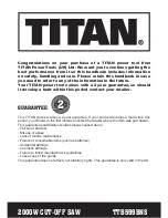 Preview for 2 page of Titan TTB599BNS Original Instructions Manual