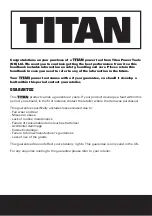 Preview for 2 page of Titan TTB602GRD Safety And Operating Manual