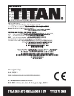 Предварительный просмотр 17 страницы Titan TTC271DDH Safety And Operating Manual