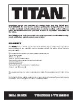 Preview for 3 page of Titan TTD127DDH Safety And Operating Manual