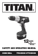 Предварительный просмотр 1 страницы Titan TTD129COM Safety And Operating Manual