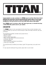 Предварительный просмотр 2 страницы Titan TTI270COM Owner'S Safety And Operating Manual