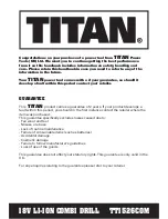 Предварительный просмотр 3 страницы Titan TTI526COM Safety And Operating Manual