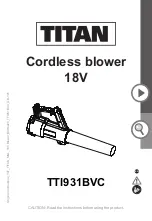 Preview for 1 page of Titan TTI931BVC Manual