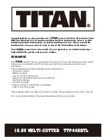 Предварительный просмотр 2 страницы Titan TTP448HTL Safety And Operating Manual