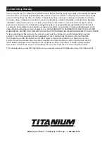 Preview for 12 page of Titanium 58058 Owner'S Manual & Safety Instructions