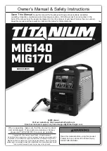 Titanium MIG 140 Owner'S Manual & Safety Instructions preview