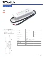 Предварительный просмотр 1 страницы Titanium TT-PSU-IP67-150W Manual