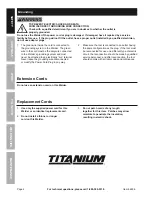 Preview for 6 page of Titanium UNLIMITED 200 Owner'S Manual