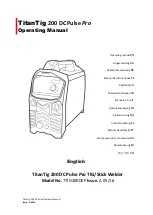 TITANTIG 200 DC PULSE PRO Operating Manual preview