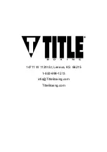 Preview for 8 page of Title Boxing SBPPFS Owner'S Manual