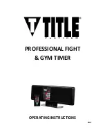 TITLE Platinum PFGT Operating Instructions Manual preview