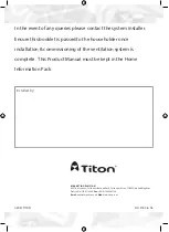 Preview for 32 page of Titon aura-t Product Manual