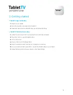 Preview for 5 page of Tivizen wDE-T010 Tablet TV User Manual